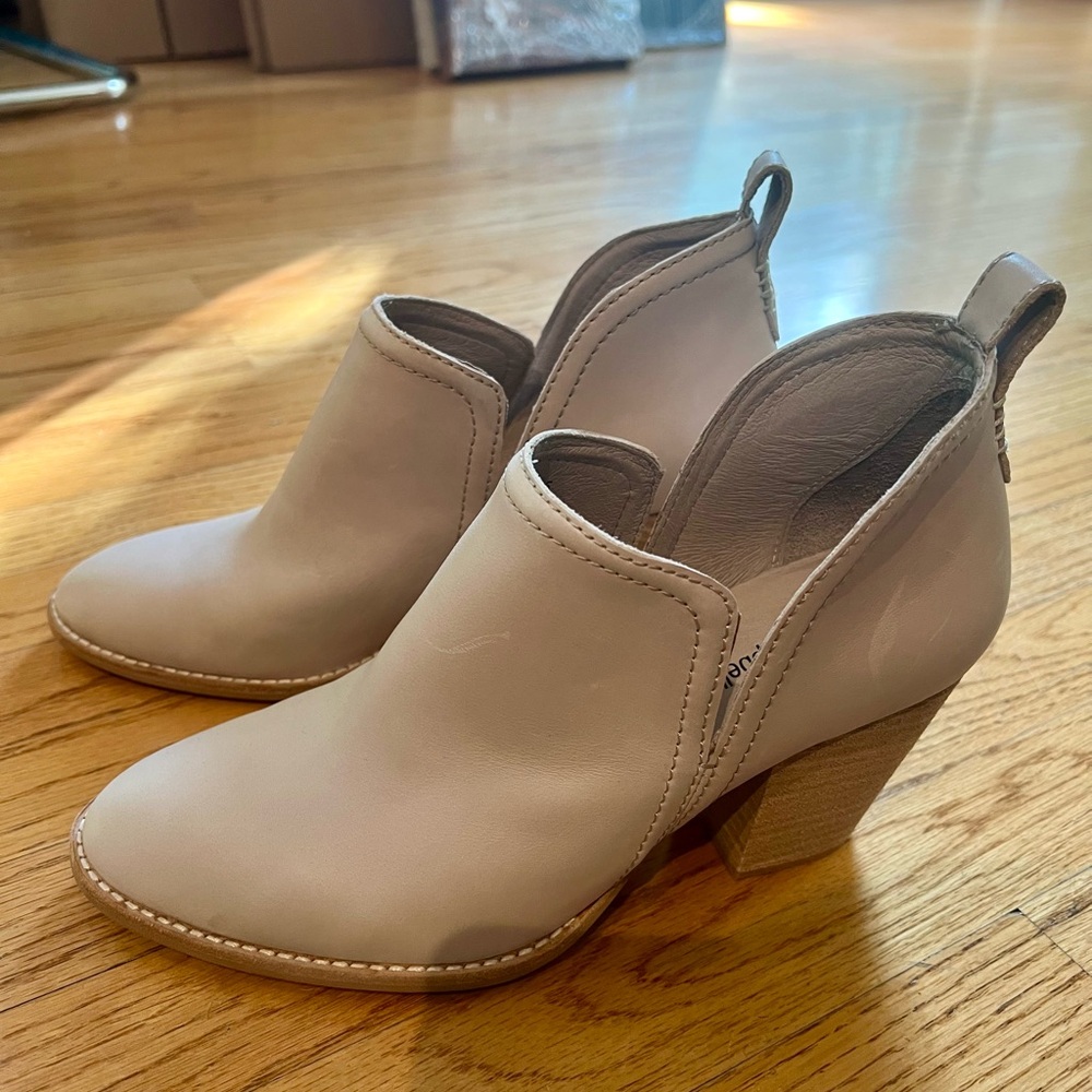 Jeffrey Campbell Cream Ankle Boots